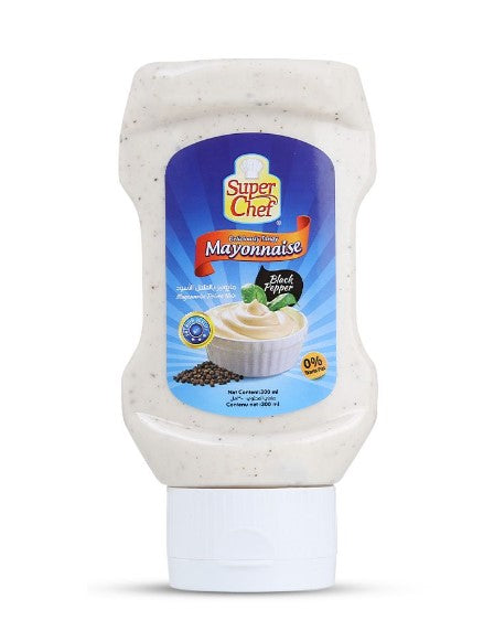 Black Pepper Mayonnaise Top Down Squeezy Bottle 24X300ml